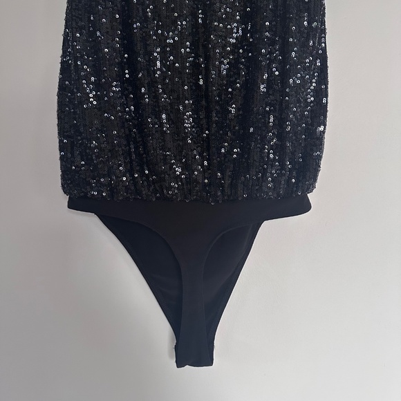 Express Black Sequin Bodysuit - XS - Picture 9 of 13